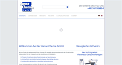 Desktop Screenshot of hansechemie.com